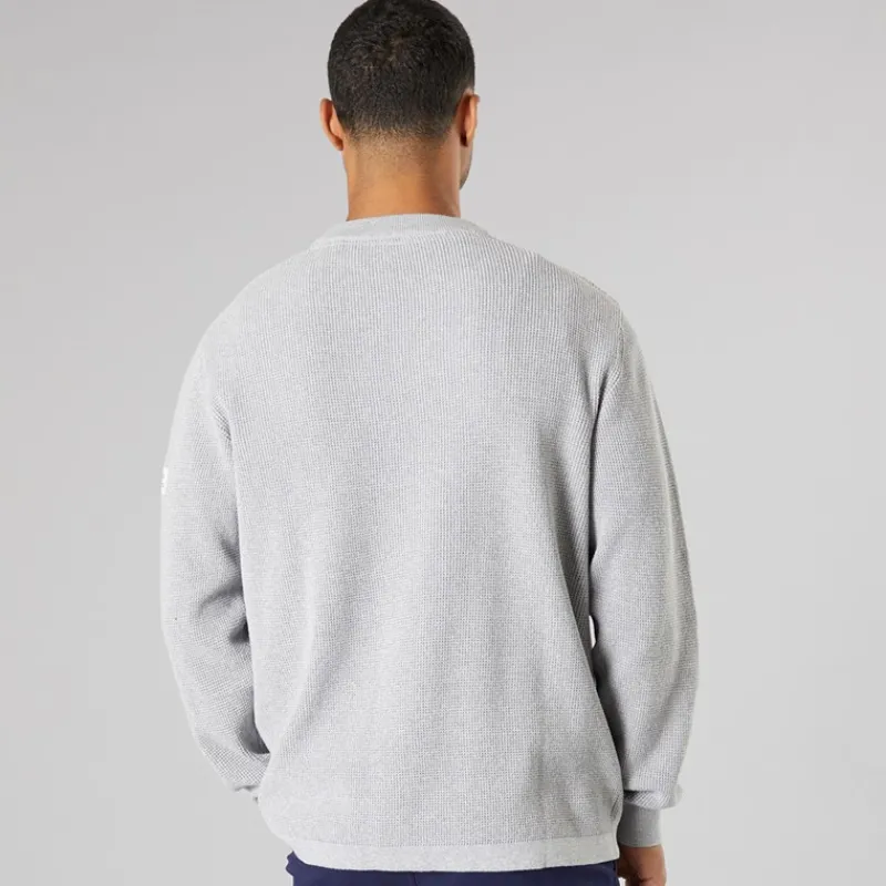 Solid Herre strik pullover sweater Light Grey Melange Lysegrå