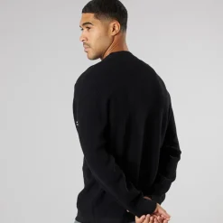 Solid Herre strik pullover sweater True Black Sort