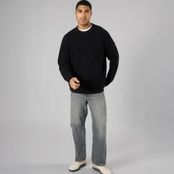 Solid Herre strik pullover sweater True Black Sort
