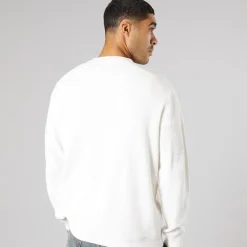 Best Solid Herre strik pullover sweater Off White Off-white