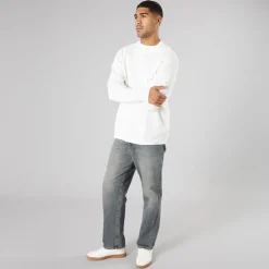 Best Solid Herre strik pullover sweater Off White Off-white