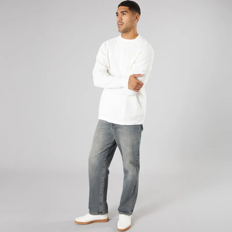 Best Solid Herre strik pullover sweater Off White Off-white