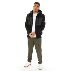 Clearance Bench Herre Strikket Hoodie Sort