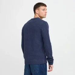Hot Blend Herre striktrøje Dress Blues Mørkeblå
