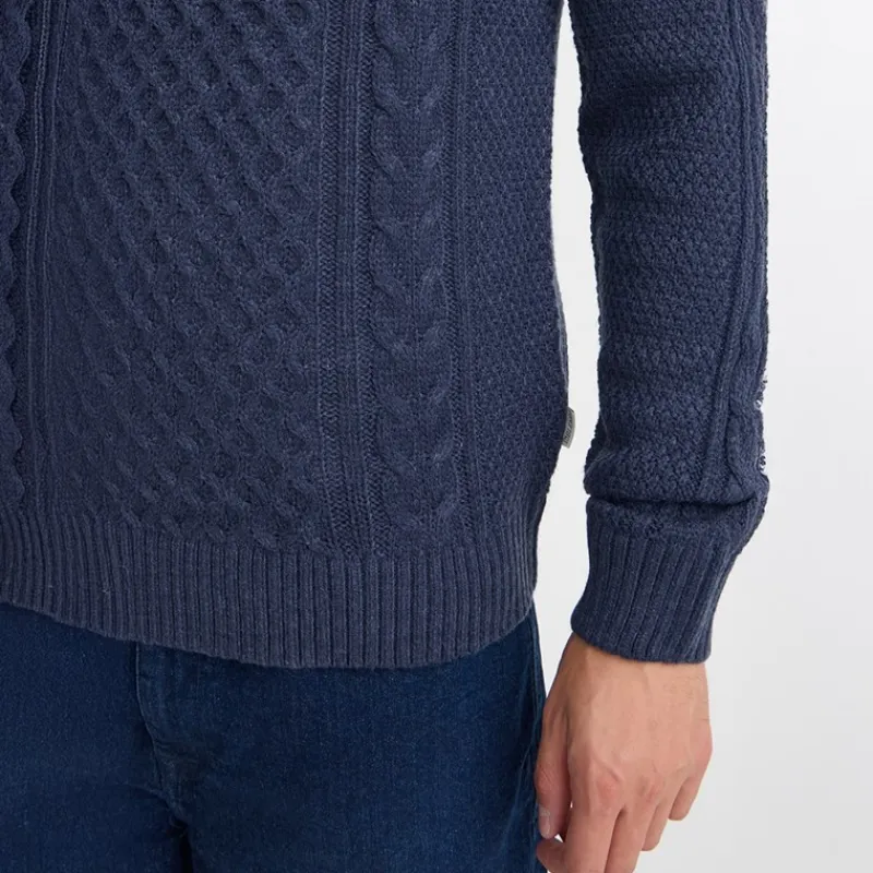 Hot Blend Herre striktrøje Dress Blues Mørkeblå