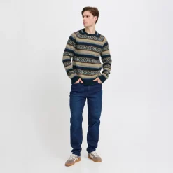 Online Blend Herre striktrøje Dress Blues Mørkeblå