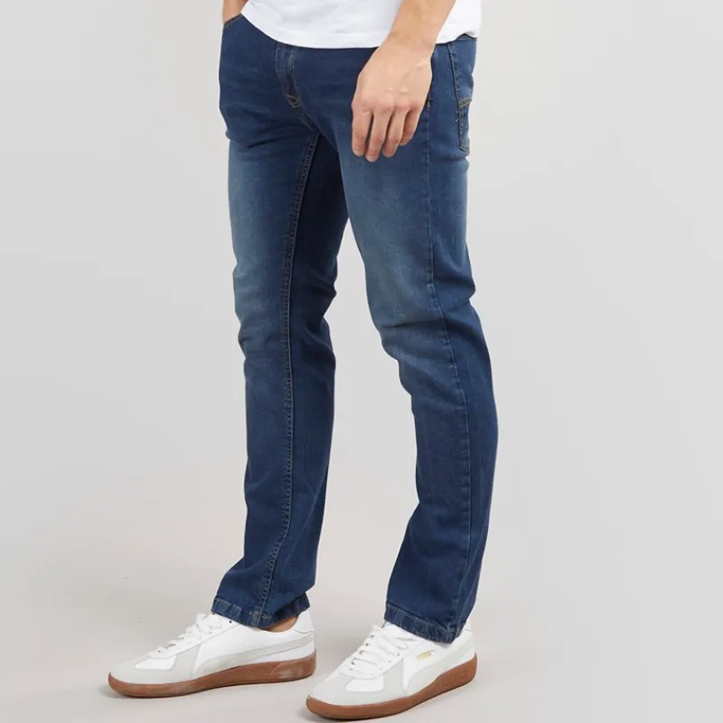 Outlet Bench Herre Stuart Jeans med lige pasform Mørk indigovask Mørkeblå