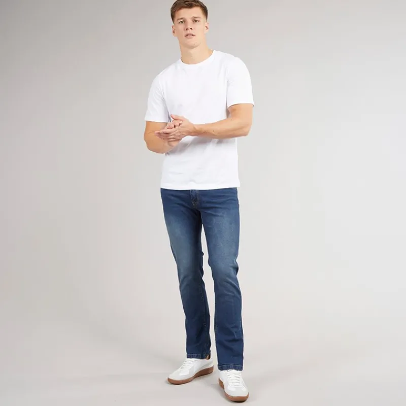 Outlet Bench Herre Stuart Jeans med lige pasform Mørk indigovask Mørkeblå