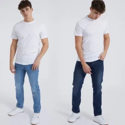 Clearance Bench Herre Stuart Jeans med lige pasform - topak i Indigo/​Mid Wash