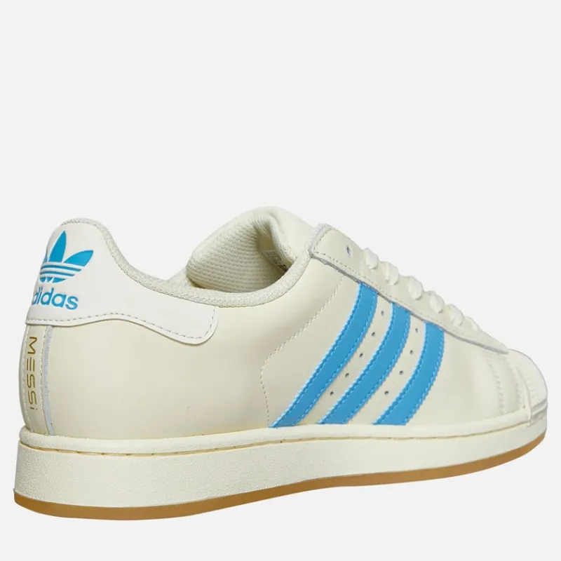 Sale adidas Originals Herre Superstar Messi Træner Cream White/Semi Blue Burst/Gold Metallic