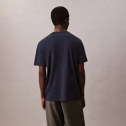 Discount Calvin Klein Herre Supima Bryst T-Shirt Mørk Safir