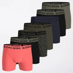 Outlet BJORN BORG Herre syv pak bomuld stretch boxers Multipack 1 Flerfarvet