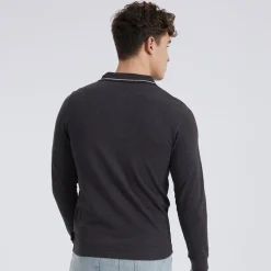 Sale Bench Herre Telles L/​S Polo Skjorte Charcoal Marl Koks-mergel