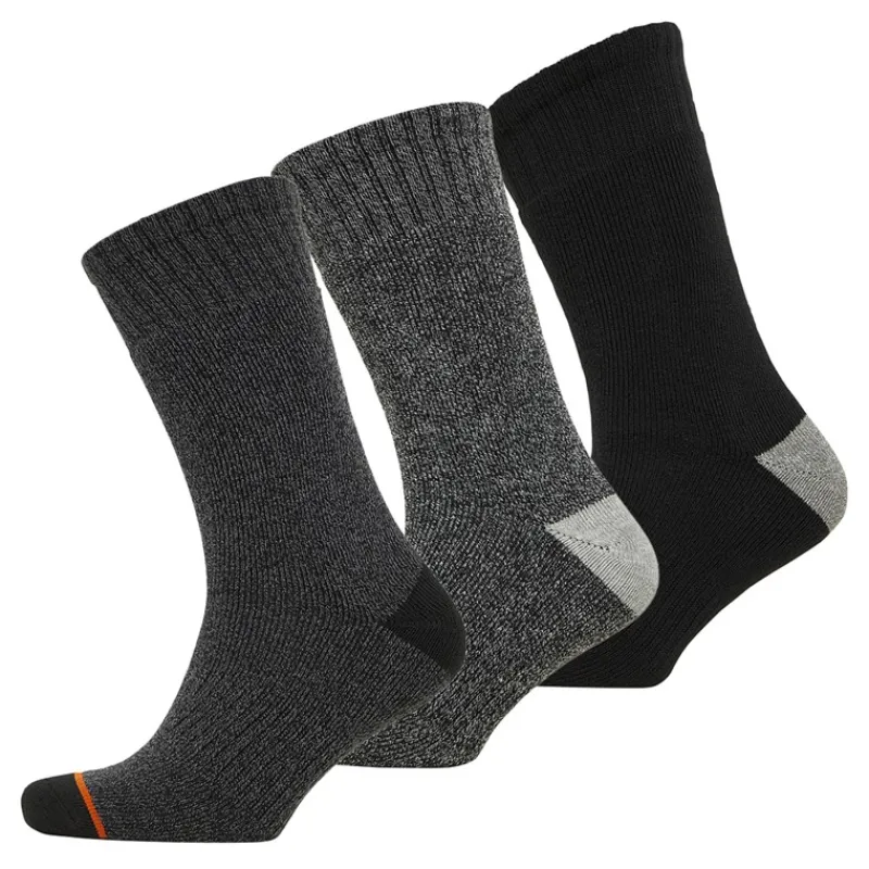 Sale WEATHERPROOF Herre Termiske Strømper med Besætning, 3-pak Grå/Sort Grå