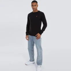 Sale Brave Soul Herre Theory Rundhals Trøje Jet Sort