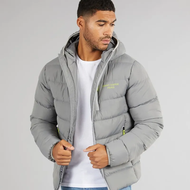 Outlet Avant Garde Herre Thor Puffer Jakke Slate Grå