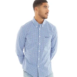 Online Ben Sherman Herre Three Gingham Langærmet shirts Blå