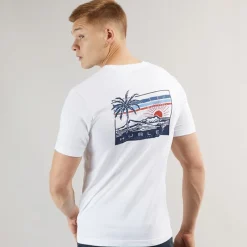 New Hurley Herre Throwback T Shirt Hvid Traditionel