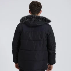 Discount Bench Herre Tillor Pelsforet Hætteforsynet Vatteret Ripstop Parka Sort