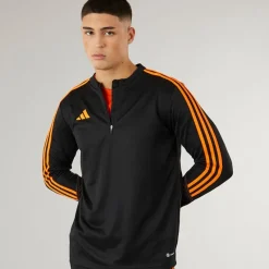 Sale adidas Herre Tiro 23 Club 1/4 lynlås træningstop /signal orange Sort