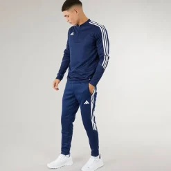 Discount adidas Herre Tiro 23 Club 1/​4 lynlås træningstop Navy/​Hvid Marineblå