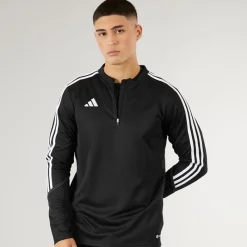 Outlet adidas Herre Tiro 23 Club 1/4 lynlås træningstop /hvid Sort