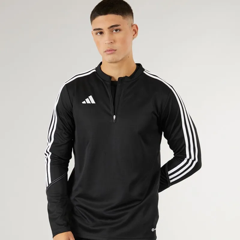 Outlet adidas Herre Tiro 23 Club 1/4 lynlås træningstop /hvid Sort