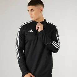 Outlet adidas Herre Tiro 23 Club 1/4 lynlås træningstop /hvid Sort