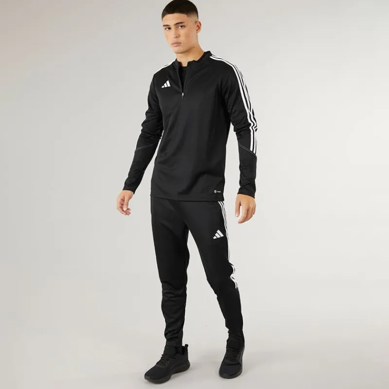 Outlet adidas Herre Tiro 23 Club 1/4 lynlås træningstop /hvid Sort