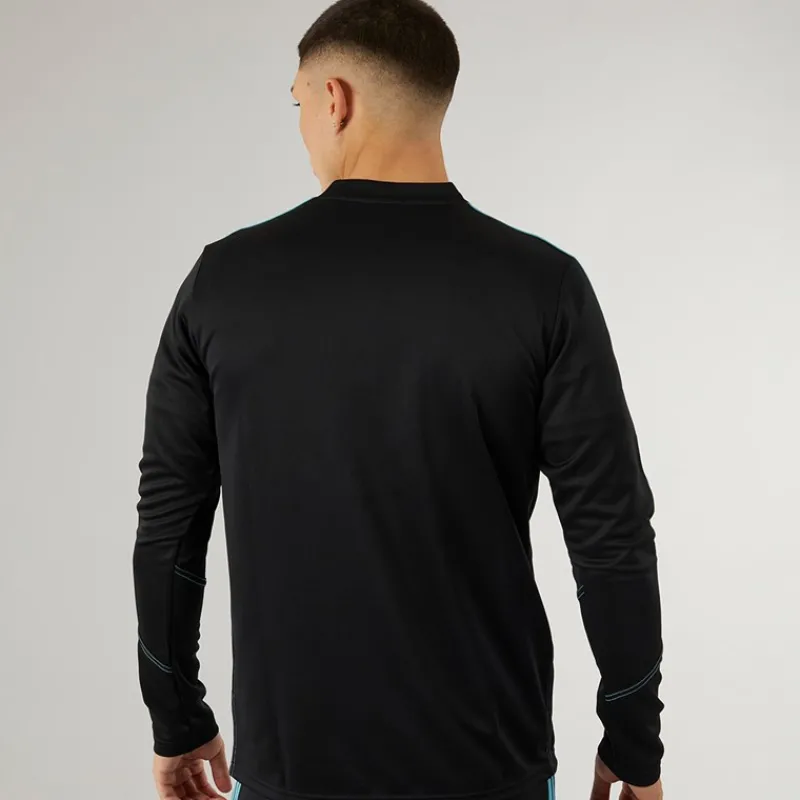 Outlet adidas Herre Tiro 23 Club 1/4 Zip Træningstop /Preloved Blå Sort