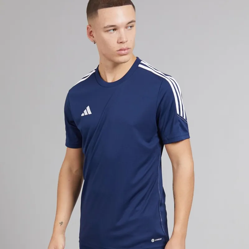 Hot adidas Herre Tiro 23 Club T-shirt Team Navy Blue 2/Hvid Marineblå