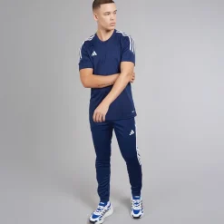 Hot adidas Herre Tiro 23 Club T-shirt Team Navy Blue 2/Hvid Marineblå
