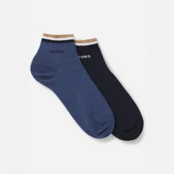 New BOSS Herre to pak ankelstrømper Dark Blue