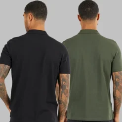 Best Ben Sherman Herre to pak ensfarvede poloskjorter Sort/​Khaki