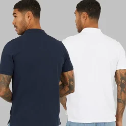 Outlet Ben Sherman Herre to pak poloer mørkeblå/​hvid Flerfarvet