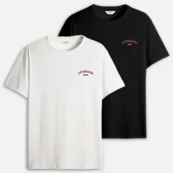 Discount Copenhagen Legacy Herre To Pak Trykte T-shirts Sort /​ Hvid Flerfarvet