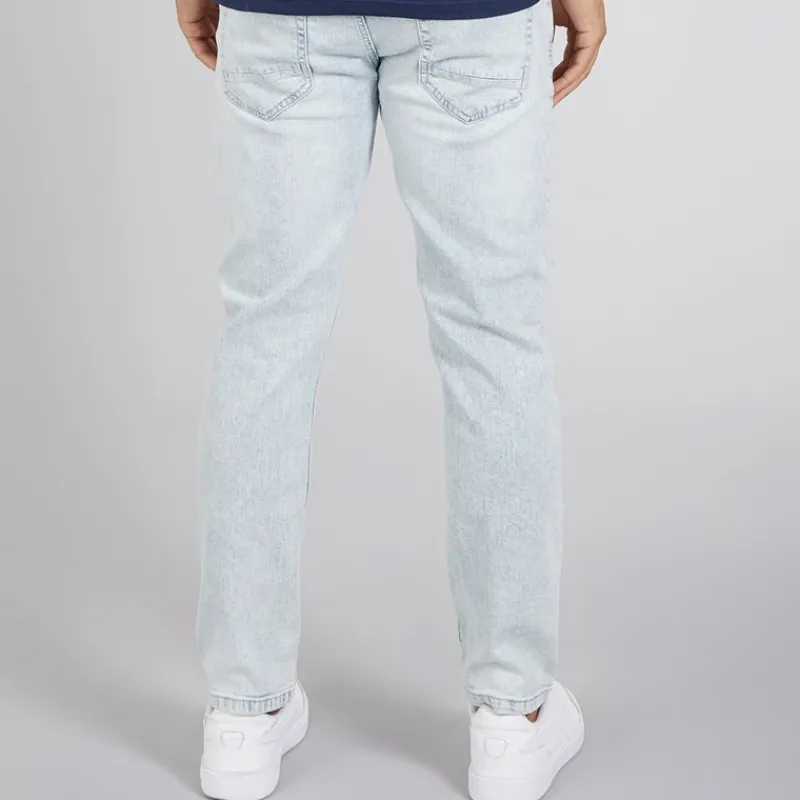 Sale Indicode Herre Tony Regular Fit Jeans Foam Blue Lys Bleget Blå