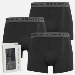 Hot French Connection Herre tre pak bambus boxershorts Fc31 Black/Charcoal