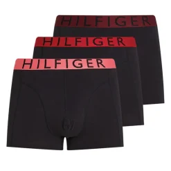 Clearance Tommy Hilfiger Herre Tre Pak Underbukser Poppy Pink / Medium Rød / Deep Rouge