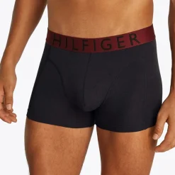 Clearance Tommy Hilfiger Herre Tre Pak Underbukser Poppy Pink / Medium Rød / Deep Rouge