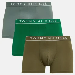 Online Tommy Hilfiger Herre Tre Pak Underbukser Unt Oliven/​Nvue Grøn/​Grvty Grøn