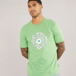 Online Ben Sherman Herre Trippy Target T-shirts Grøn