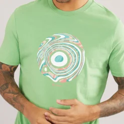 Online Ben Sherman Herre Trippy Target T-shirts Grøn