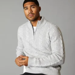 Discount French Connection Herre Trøjer beige Ecrufarvet Mergel