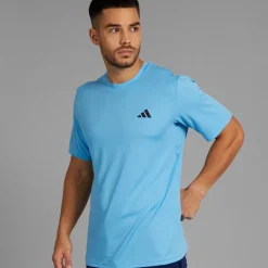 Sale adidas Herre Træn Essentiel Basis T-shirt Semi Blue Burst/Sort