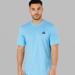 Sale adidas Herre Træn Essentiel Basis T-shirt Semi Blue Burst/Sort