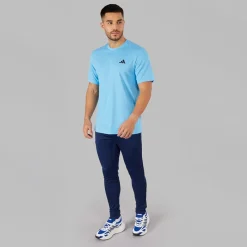 Sale adidas Herre Træn Essentiel Basis T-shirt Semi Blue Burst/Sort