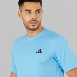 Sale adidas Herre Træn Essentiel Basis T-shirt Semi Blue Burst/Sort