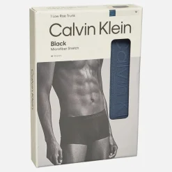 Sale Calvin Klein Herre Trusser Lav Talje Stribet Print Bank Blue