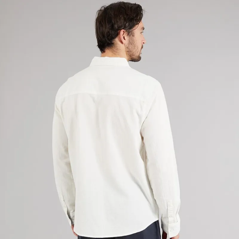 Indicode Herre Trypto Langærmet Skjorte Off White Hvid